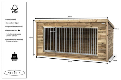 Hondenkennel Luna zijkant